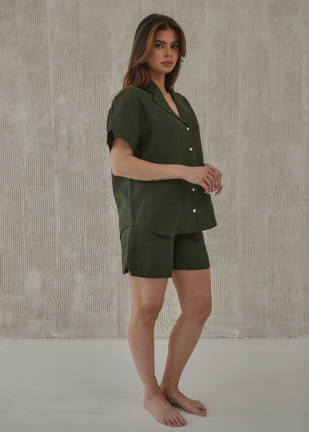 Moss lininiai šortai