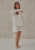 Milky linen shorts